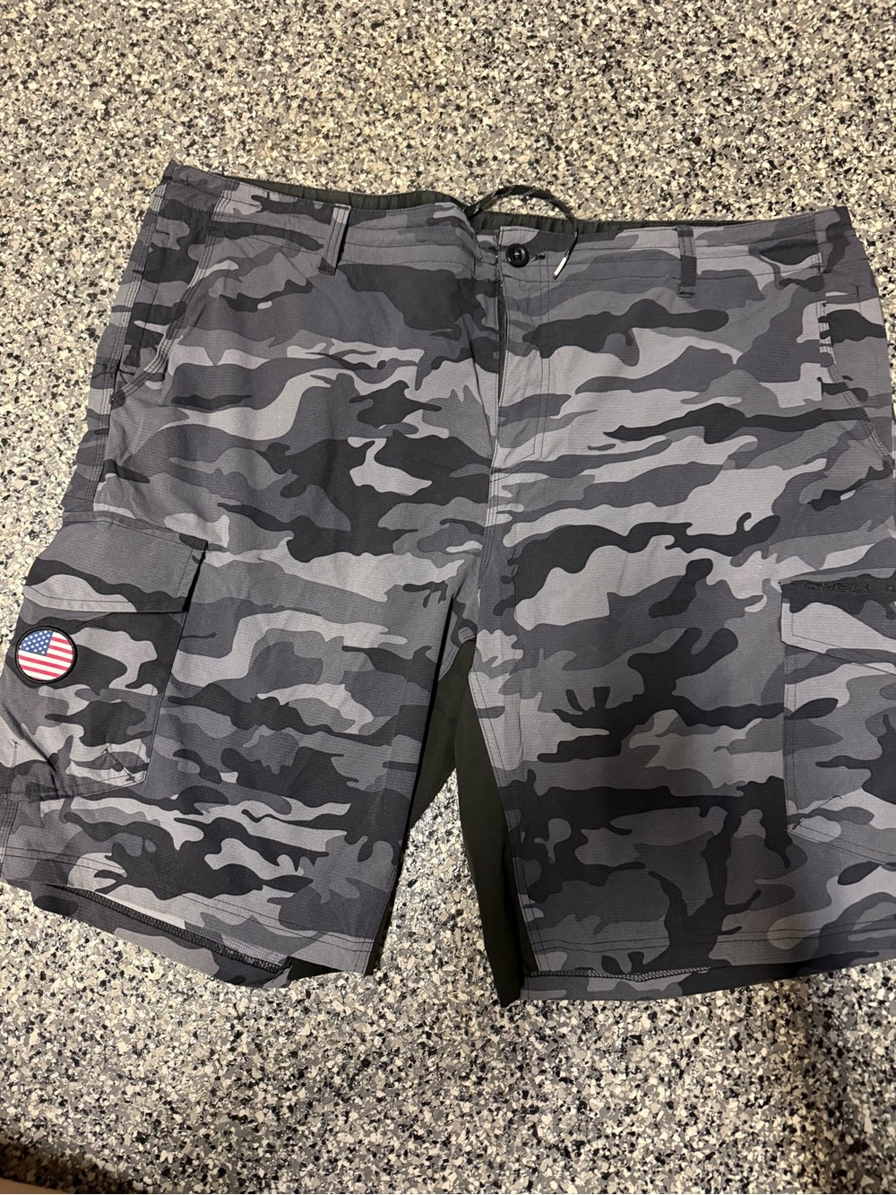 O'Neill Gray & Black Camo Cargo Shorts